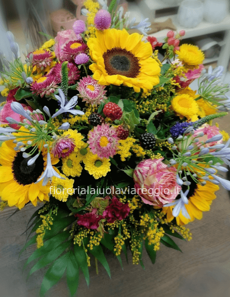 Centrotavola con girasoli