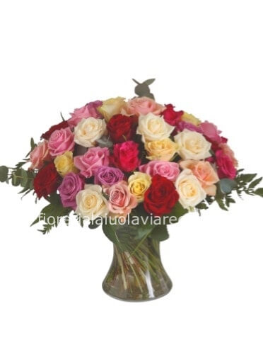 Bouquet con roselline assortite