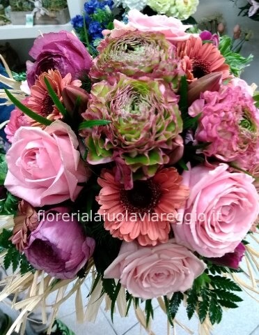 bouquet rosa e viola